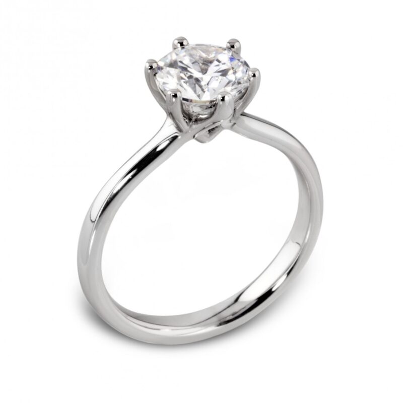 Semi-Mount Solitaire Diamond Engagement Ring 160183-RD100Y | Alan Miller  Jewelers | Oregon, OH