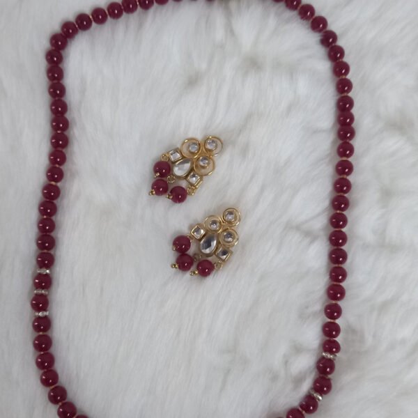Stone Mala with Matching Earings