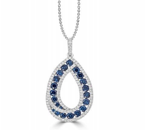 Diamond Colored Stone Pendant