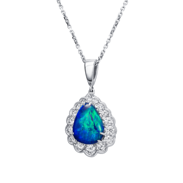 Diamond Colored Stone Pendant